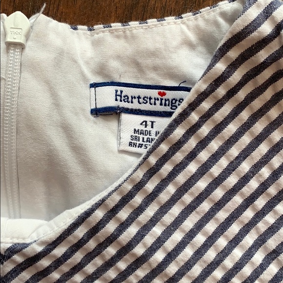 Hartstrings Blue and white seersucker dress 4t - Picture 3 of 3